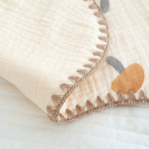 十层纱布新生儿0度枕头 绉布云片枕婴儿平枕定型枕吸汗透气小枕巾