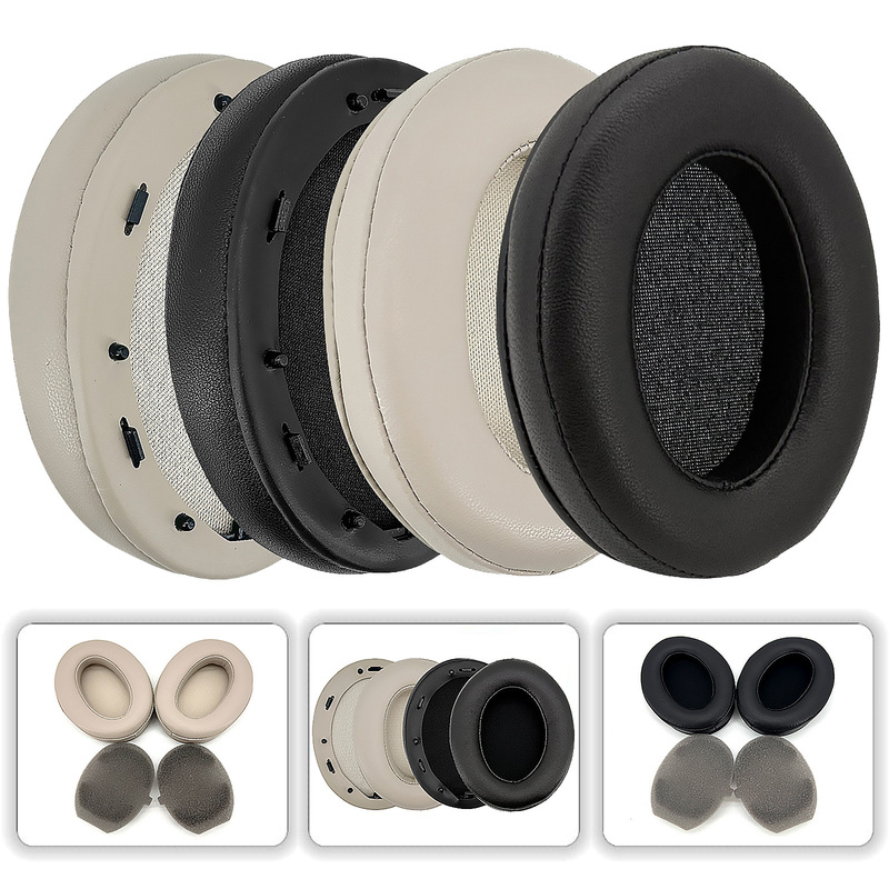 Suitable for Sony Sony Wh-1000Xm3 Spliced Lambskin Headphone Cover Sponge Cover Earmuffs Earmuffs Suitable for Sony Sony Wh-1000Xm3 Spliced Lambskin Headphone Cover Sponge Cover Earmuffs Earmuffs