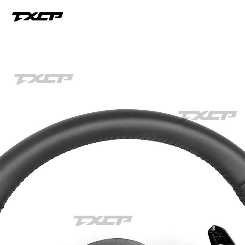 Suitable for Audi A3, A4L, A6L, Q3, Q5, Q7, TT modification and upgrade to R8 flat-bottom full-leather steering wheel with one-touch start valve