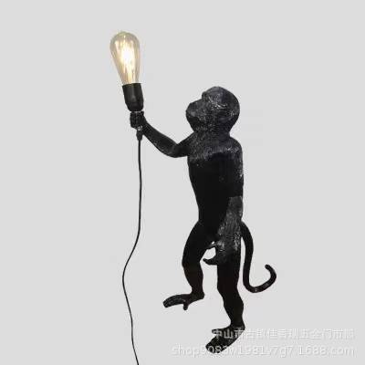 Nuevo producto resina nórdica luz nocturna música restaurante bar barbacoa lámpara decorativa animal mono lámpara de mesa lámpara de pie