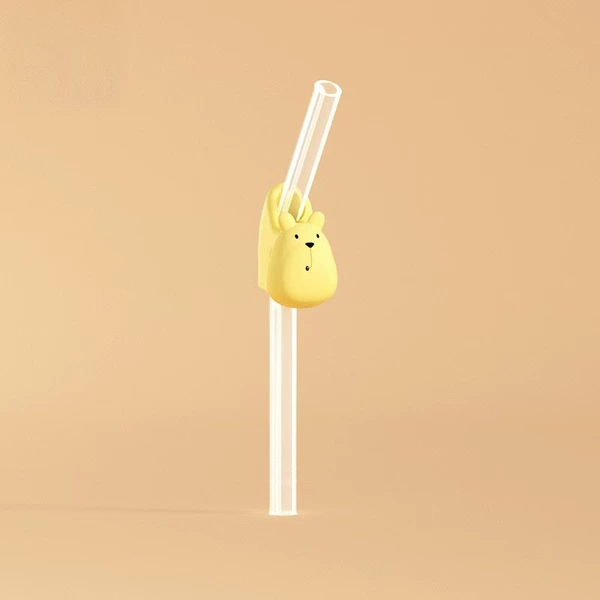 Elbow straw-expandable-yellow