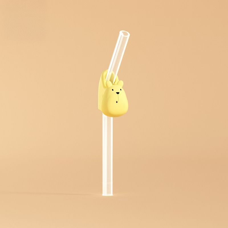 Pajita de codo-desplegable-amarillo