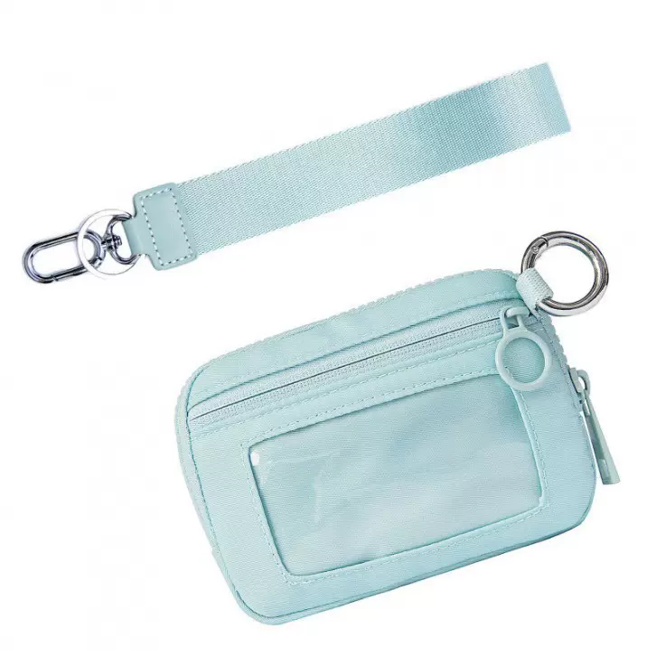 工厂定制简约大方中性零钱包卡包小物品收纳包短款挂钩证件包