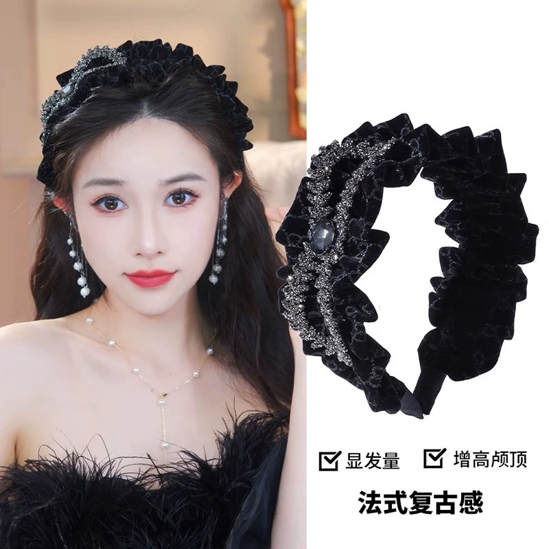 Headband, red hair accessory, high-quality style