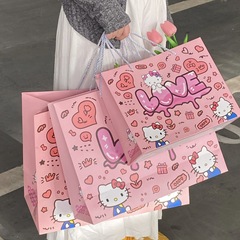 新品kt猫可爱い手提げ袋ラッピング袋诞生日大容量ギフト収纳アニメ可爱い靴ケースサンリオ