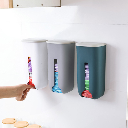 Hanging Punch-Free Trash Bag Storage Box, Drawer-Type Trash Bag Organizer, Large Capacity Plastic Bag Storage Container
