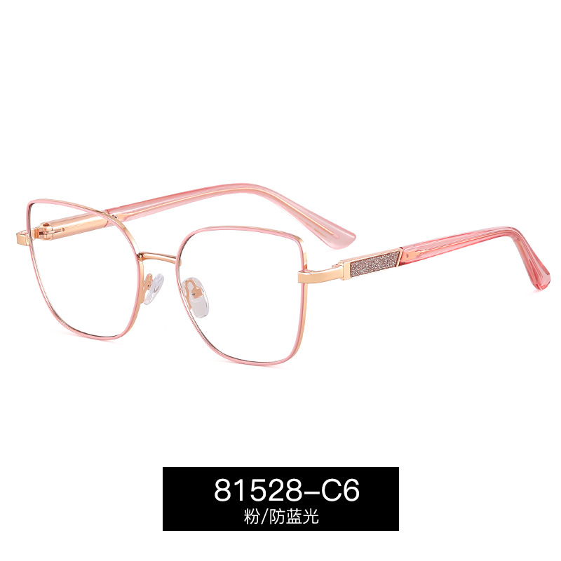 81528 Montura de gafas delgada y liviana personalizada Montura de gafas de metal Gafas anti-azul Montura de gafas de estiramiento facial Libro rojo pequeño Venta caliente