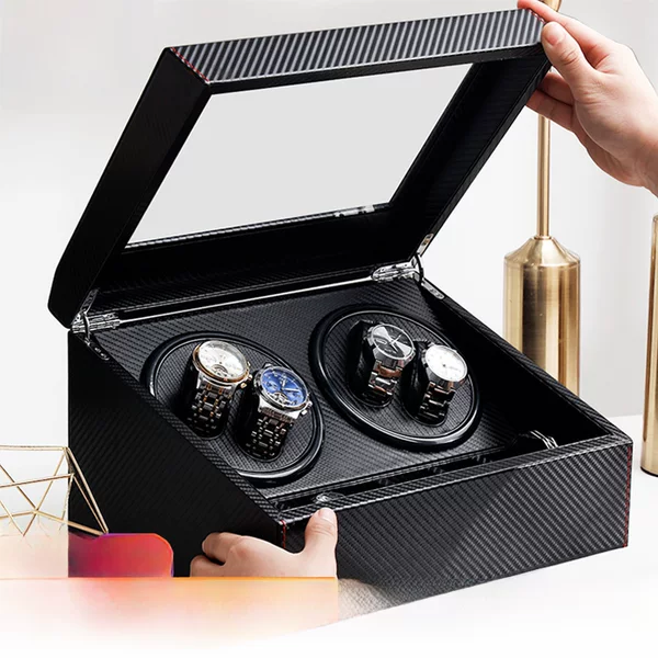 Watch Shaker Leather 4+6 High-End Watch Case Shaker Automatic Mechanical Watch Storage Box Factory Direct Sales in Stock