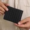 Woven black wallet