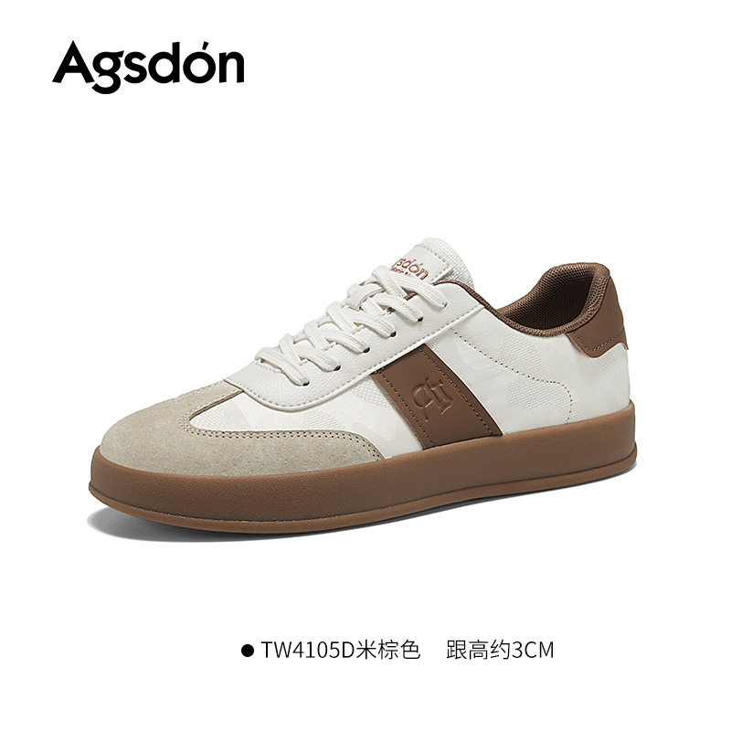 Zapatos de primavera para hombre, zapatos de entrenamiento alemán de suela gruesa de cuero 2025 nuevo estilo verano transpirable seda de hielo retro deportes y zapatillas de deporte de ocio de moda