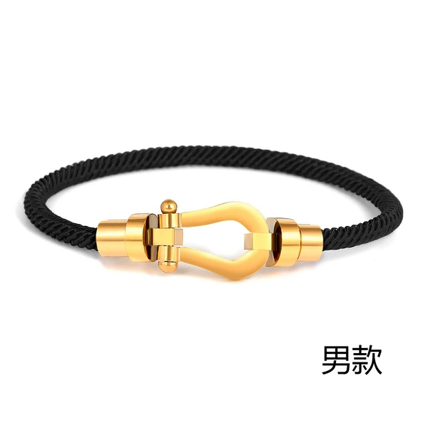 Black rope (golden headless) men's model
