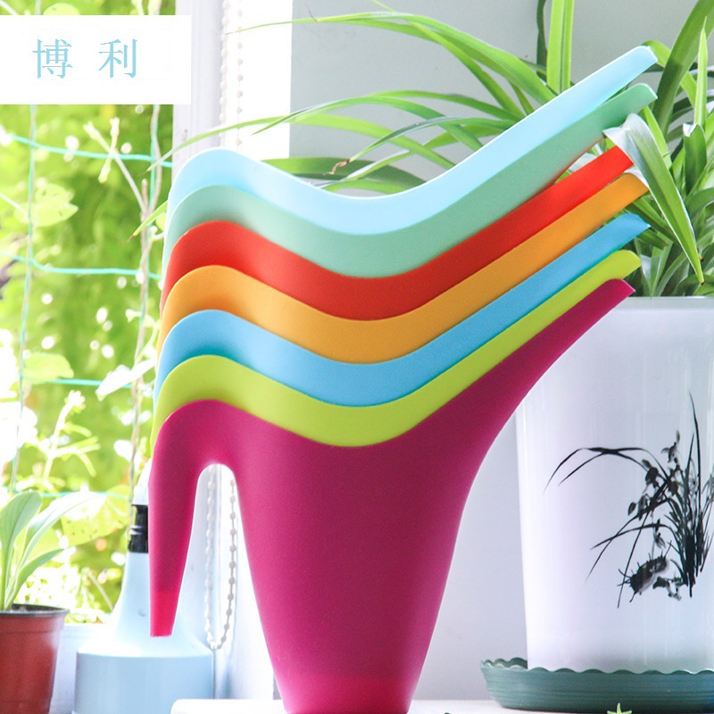jardinería casera botella de riego de verduras de riego de flores en maceta interior espesar plástico colorido boquilla larga herramienta de cultivo de flores