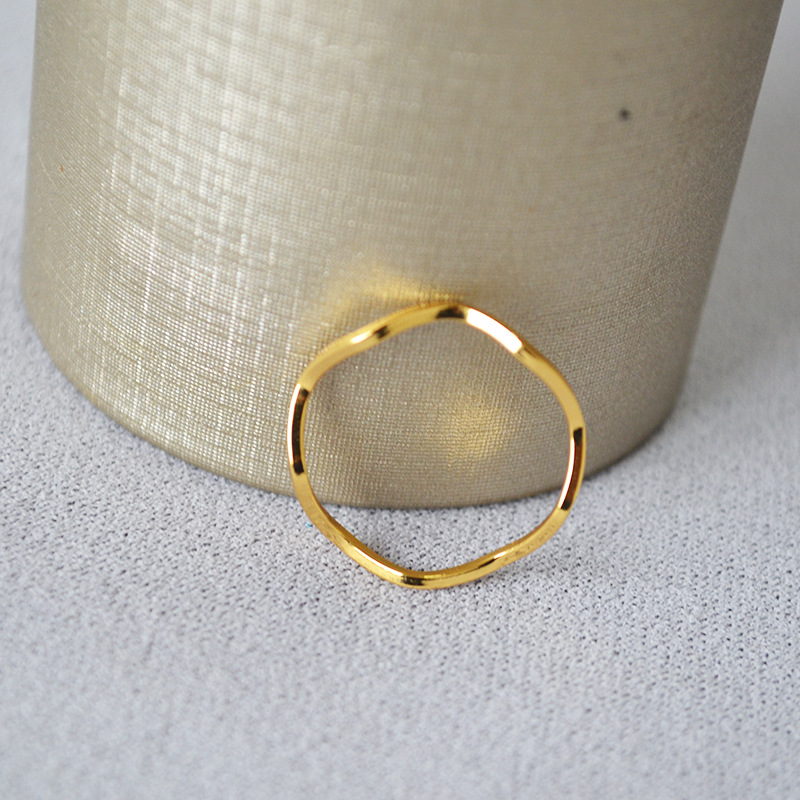 3g Weight Rings Classification 1 Piece Quantity Holiday, Daily Occasion Brass Material Solid Color Pattern Women's Gender Plating Design Simple Style, Classic Style Style Brass Plating Solid Color Rings 17