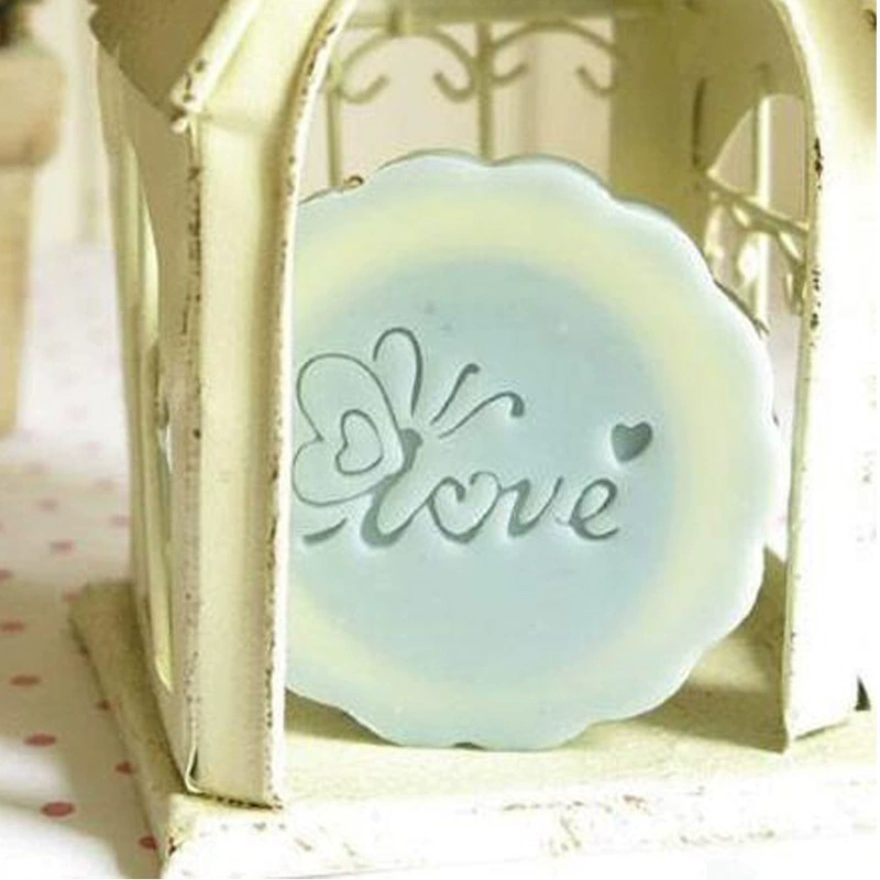 Acrylic handmade soap for St. Valentine's Day, seal, organic handle, oil