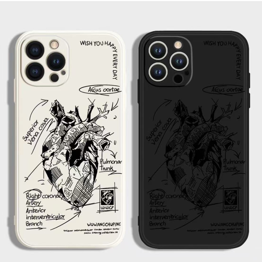 Estilo europeo y americano para iphone16promax funda para teléfono móvil personalidad 11 Apple 15 anti-caída 14pro corazón 13/12