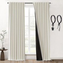 curtains防晒隔热窗帘 外贸跨境成品窗帘 黑贝尼全遮光窗帘