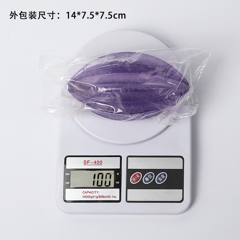 TPR luminoso mascota juguete perro elástico fútbol fruta carambola perro juguete bola Comercio exterior Venta caliente fútbol luminoso