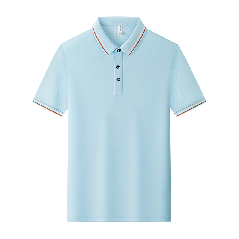 Comercio Solona algodón poliéster de color de verano camiseta de manga corta con la solapa ropa de trabajo polo camiseta de hombre personalizada