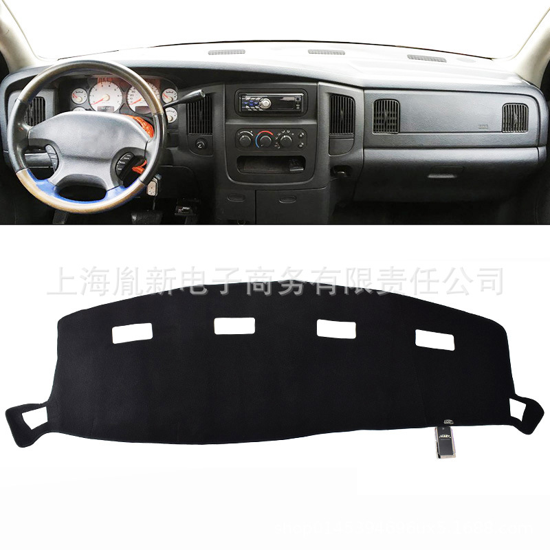 Xukey Is Suitable for Dodge Ram Black Dashboard Cover, Sun Protection Mat, Dashboard Protective Cover