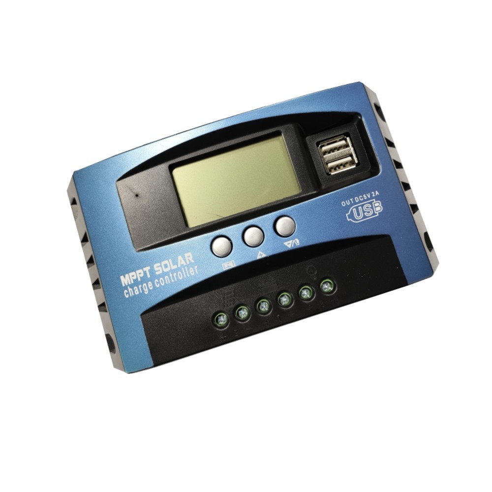 Controlador Solar MPPT 12V/24V 60A/100A con Pantalla LCD - Regulador de Carga y Descarga Fotovoltaica
