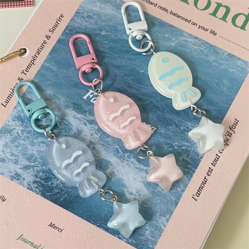 Jelly Fish Pendant Star Keychain Cartoon Girl Heart Bag Pendant Couple Best Friend Personalized Gift Jewelry Jelly Fish Pendant Star Keychain Cartoon Girl Heart Bag Pendant Couple Best Friend Personalized Gift Jewelry