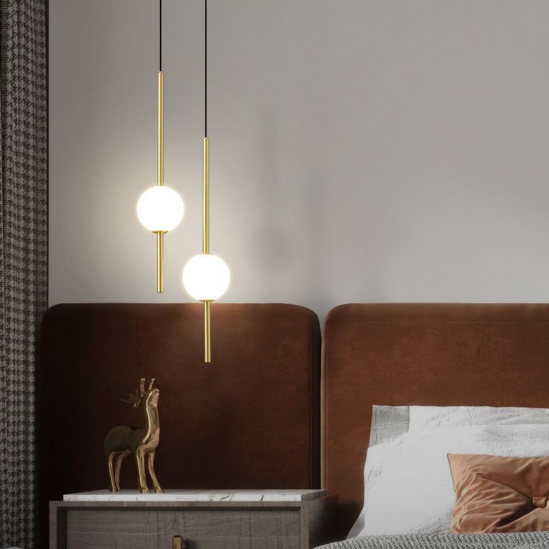 Lámpara de línea larga simple línea larga lujo nórdico mostrador de fondo de pared TV candelabro de fondo de línea de pescado ligera cabezal de cama cables de dormitorio