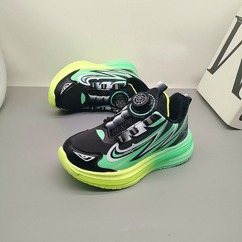 32-41 Tales de cuero de algodón 2025 zapatos de correr zapatos de niños zapatos de niños zapatos deportivos de estudiantes botones giratorios