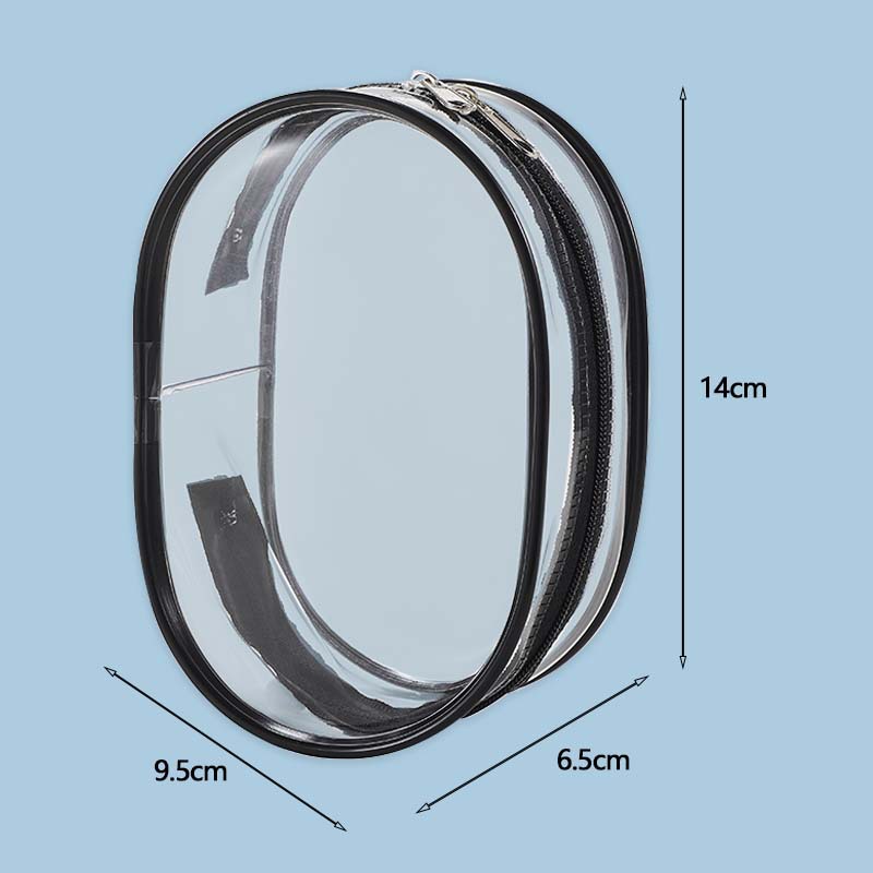 Thickened—large [14cm] oval—naked bag [black]