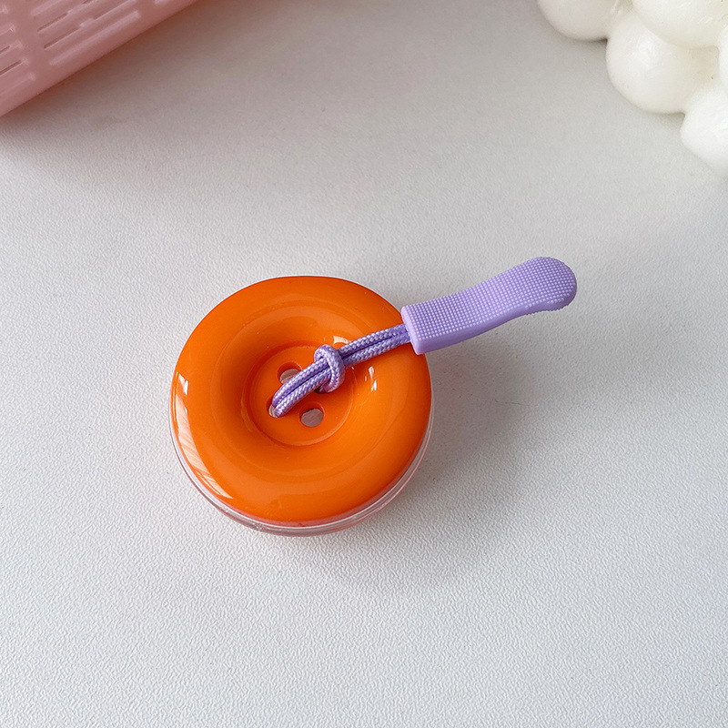 _0016_透明支架-纽扣毛毛虫-橙色