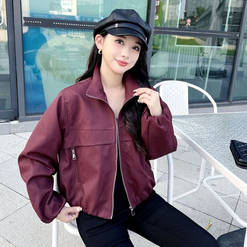 高品质设计感立领外套女2025秋季新款小个子百搭休闲夹克洋气上衣|undefined