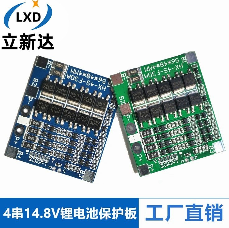 Четыре струны 4 струны 14,8 В 16. Защитная плата 30А разряд с выравниванием 18650 Защитная плата аккумулятора