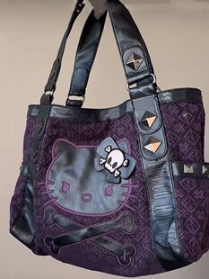 Hello Kitty, purple underarm bag, purse, demi-season one-shoulder bag