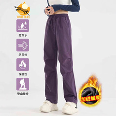 キャメルHJCAMEL アメリカンスタイル ジャケットパンツ 男女兼用 秋冬2025 裏起毛 登山 カジュアル ストレートパンツ 防風防水
