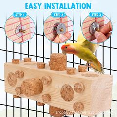 オウム鳥玩具コルク栓かじり棒鳥かごストラップ歯ぎしり解消用品クロスボーダーメーカー卸売り