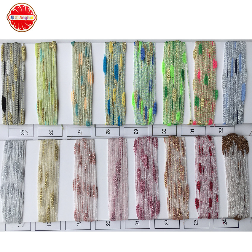 厂家批发香肠纱三色香肠结子纱金银丝香肠纱毛衣针织辅料毛线花式