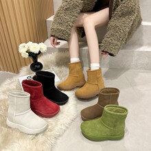 内增高雪地靴女款冬季加绒加厚新款防水零下40度厚底短靴潮女