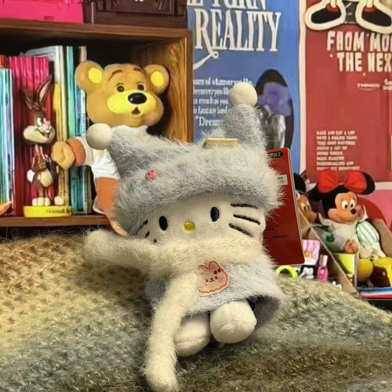 Amor hellokitty muñeca colgante llavero colgante bolsas de regalo bolsas de peluche lindo muñeca colgante lindo