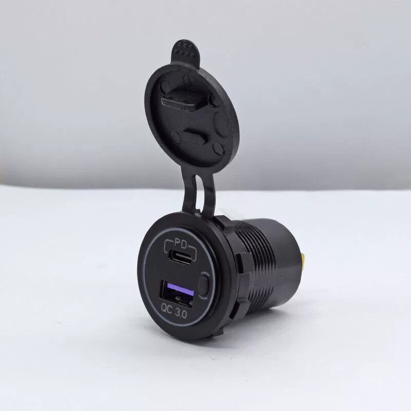 PD+QC3.0 быстрое зарядное устройство, подходит для автомобилей, мотоциклов, судов, яхт, тюнинга, модифицированный USB-розеточный зарядный блок Q