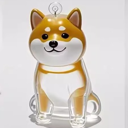 Cute cachorro colgante de almacenamiento de pelo creativo perro transparente bola de pelo para mascotas caja de almacenamiento colección para novias