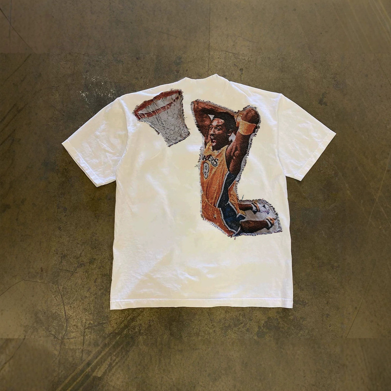 250g Heavyweight Pure Cotton! American-Style Oversize Kobe Dunk Print Retro Loose Short-Sleeved T-Shirt for Men Y2K 250g Heavyweight Pure Cotton! American-Style Oversize Kobe Dunk Print Retro Loose Short-Sleeved T-Shirt for Men Y2K