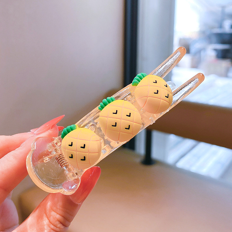 Pinza de pelo de los niños del estilo coreano 2022 nuevas niñas cabeza de bola updo horquilla fija verano bebé lindo horquilla