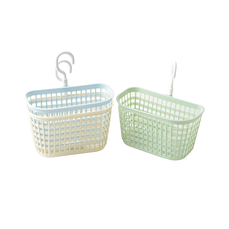 Cesta tejida cesta colgante baño pequeña cesta de noche cesta colgante de noche cesta de plástico cocina rack de almacenamiento gancho de pared