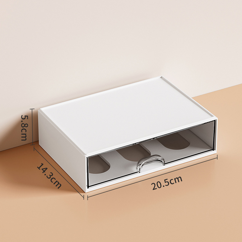 Cajón transparente de escritorio caja de almacenamiento de gran capacidad papelería de oficina niños estudiante caja de cajón de almacenamiento especial