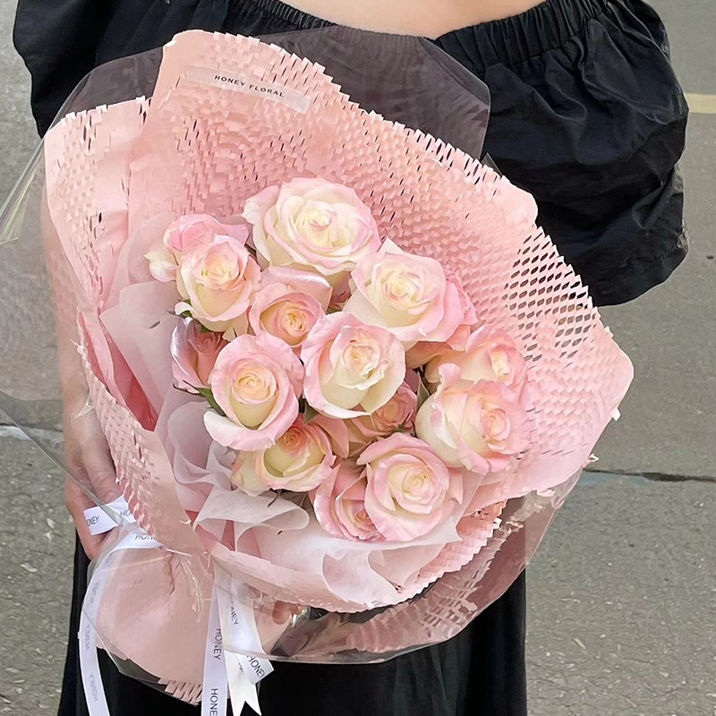 ハニカム紙網紅包花紙網目紙花束包装紙ハニカムメッシュ芸術紙花包装紙卸売り|undefined