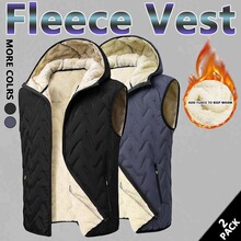Q 14539 Fleece Men's Hooded Vest ���q�Bñ�R�� �羳�W��