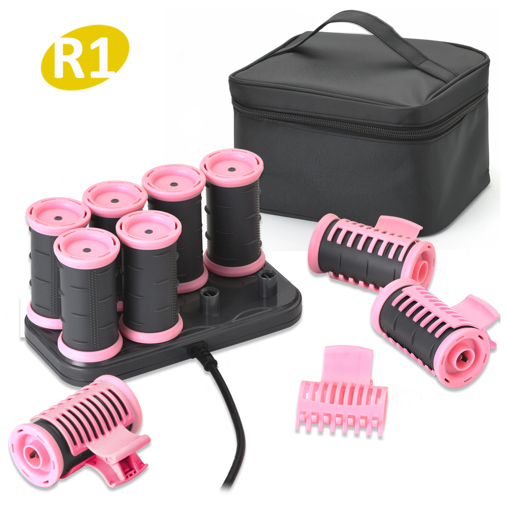New Electric Hair Curling Iron Set, Large Electronic Curling Tool That Doesn'T Damage Hair, 8-Piece Set for Styling
