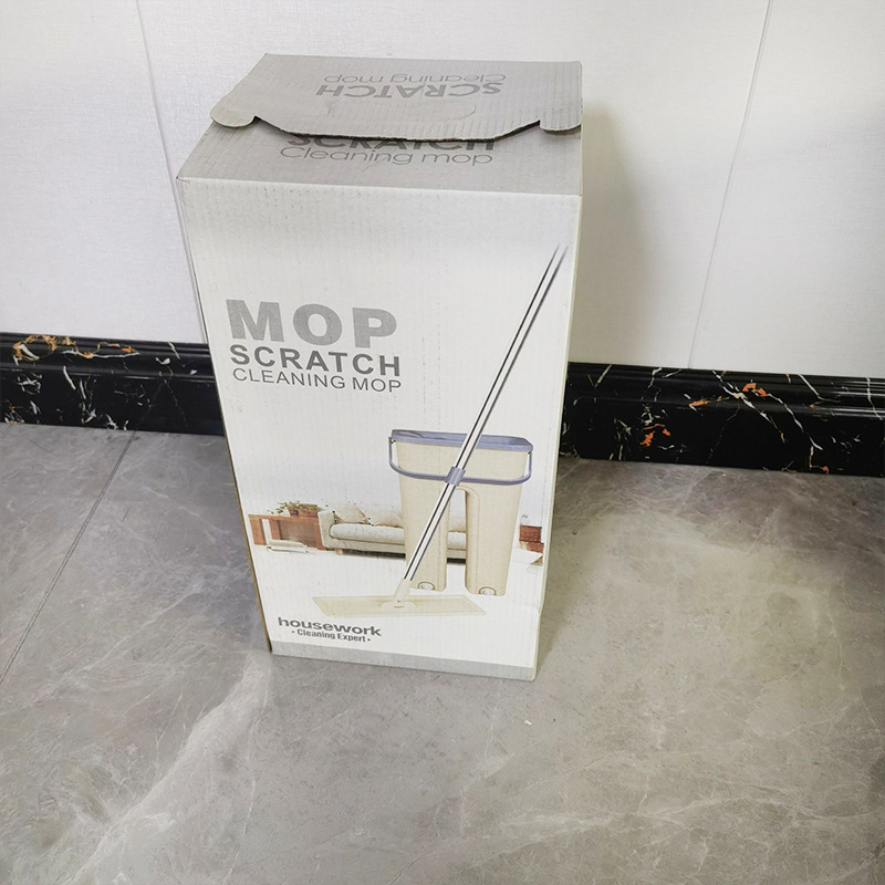 Fregona plana perezosa de moda, uso en seco y húmedo, cubo escurridor, limpieza fácil sin rayar