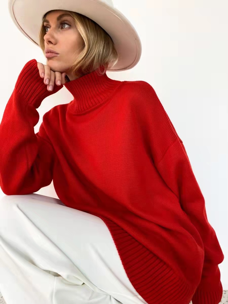 ​​Luxury Lambswool Turtleneck Sweater – Slim Fit Winter Pullover In 9 Seasonal Colors​​_voghion.com