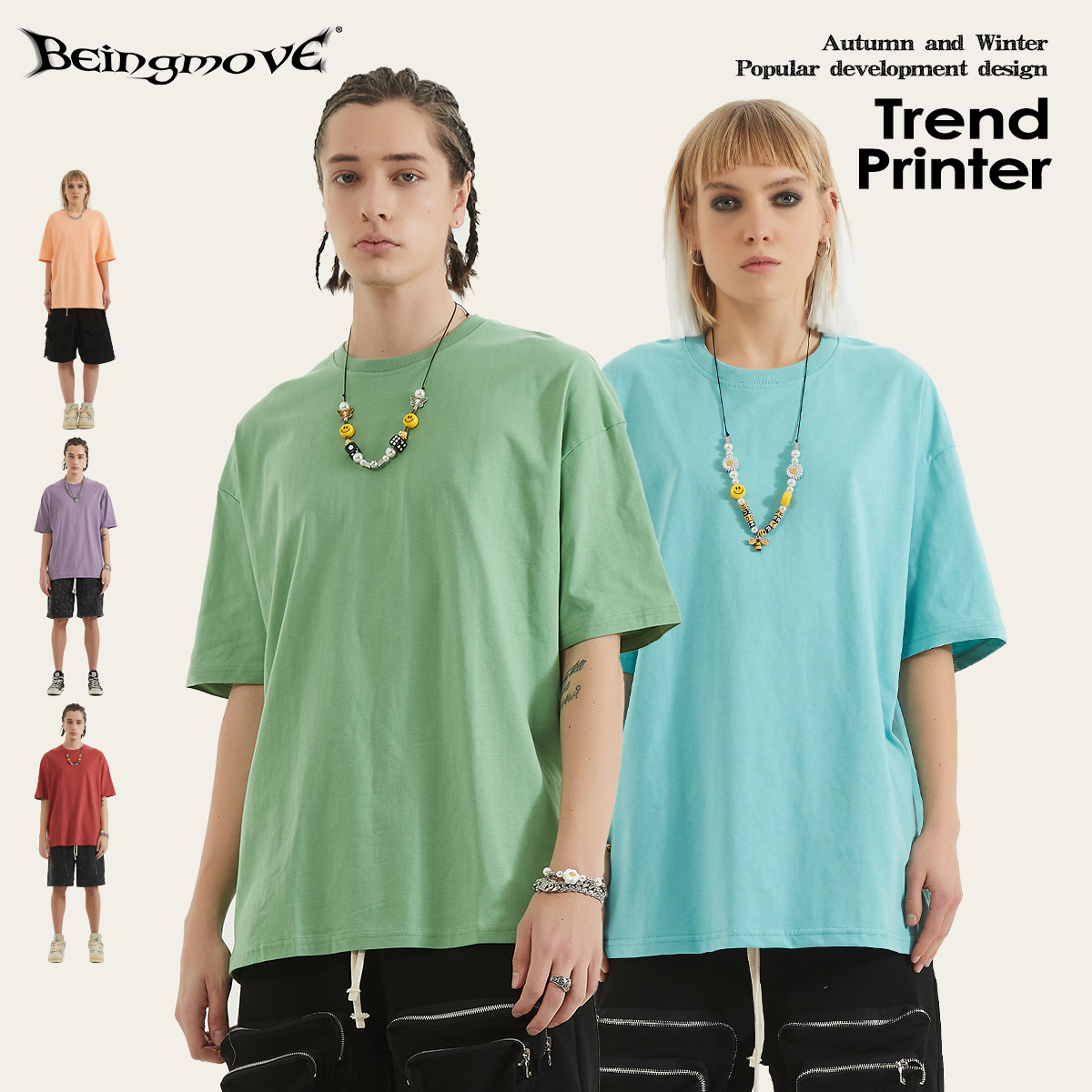 2025 verano marca de moda juvenil de algodón de manga corta para hombres marca de moda camisa en blanco ropa de clase camiseta suelta de manga corta para hombres