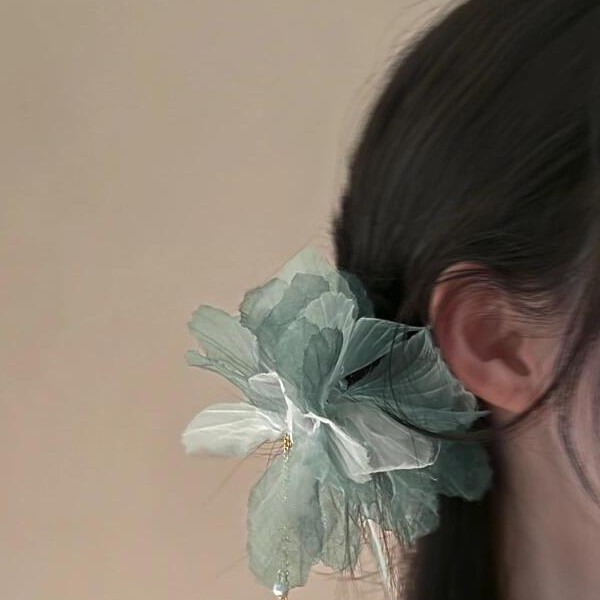 ¡La atmósfera es azul!¡Las flores, las frases, las pinzas! Cabezas dulces de cabello de tela de perlas para el cabello